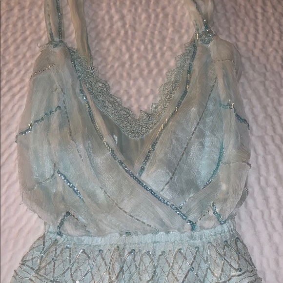 Free People mint beaded dress can - Picture 5 of 6